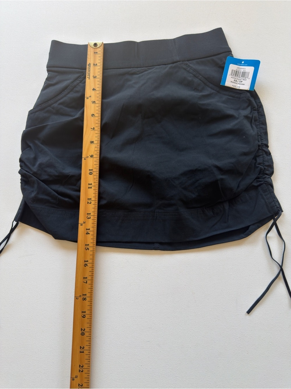 NWT Columbia Women's Black Athletic Skort with Side Ruching Size XS (C1)